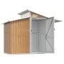 Cobertizo de jardín acero galvanizado marrón 270x130x208,5 cm de vidaXL, Cobertizos - Ref: Foro24-316245, Precio: 288,42 €, D...