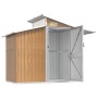 Cobertizo de jardín acero galvanizado marrón 270x130x208,5 cm de vidaXL, Cobertizos - Ref: Foro24-316245, Precio: 315,42 €, D...