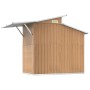 Cobertizo de jardín acero galvanizado marrón 270x130x208,5 cm de vidaXL, Cobertizos - Ref: Foro24-316245, Precio: 315,42 €, D...