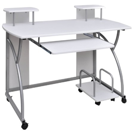 Escritorio ordenador madera contrachapada blanco 110x52x88,5 cm de vidaXL, Escritorios - Ref: Foro24-20584, Precio: 105,77 €,...