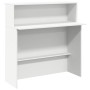 Mostrador de recepción blanco 100x50x103,5 cm madera de ingeniería en Oficina | Comprar online en Foru.es