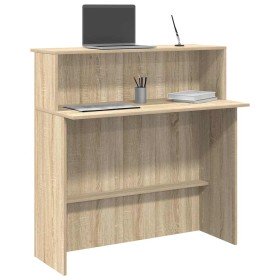 Mostrador de recepción Roble Sonoma 100x50x103,5 cm Madera de ingeniería en Oficina | Comprar online en Foru.es