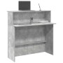Mostrador de recepción gris hormigón 100x50x103,5 cm en Oficina | Comprar online en Foru.es