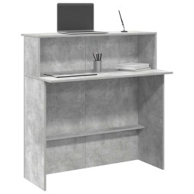 Mostrador de recepción gris hormigón 100x50x103,5 cm en Oficina | Comprar online en Foru.es