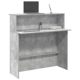 Mostrador de recepción gris hormigón 100x50x103,5 cm en Oficina | Comprar online en Foru.es