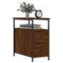 Mesita de noche madera de ingeniería marrón roble 30x60x60 cm de vidaXL, Mesitas de noche - Ref: Foro24-826071, Precio: 56,68...