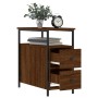 Mesita de noche madera de ingeniería marrón roble 30x60x60 cm de vidaXL, Mesitas de noche - Ref: Foro24-826071, Precio: 56,68...