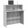 Mostrador de recepción sonoma gris 100x50x103,5 cm en Oficina | Comprar online en Foru.es