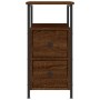 Mesita de noche madera de ingeniería marrón roble 30x60x60 cm de vidaXL, Mesitas de noche - Ref: Foro24-826071, Precio: 56,68...