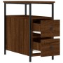 Mesita de noche madera de ingeniería marrón roble 30x60x60 cm de vidaXL, Mesitas de noche - Ref: Foro24-826071, Precio: 56,68...