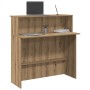 Mostrador de recepción roble artisian 100x50x103,5 cm en Oficina | Comprar online en Foru.es