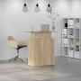 Mostrador de recepción Roble Sonoma 100x40x104 cm Madera de ingeniería en Oficina | Comprar online en Foru.es