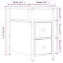 Mesita de noche madera de ingeniería marrón roble 30x60x60 cm de vidaXL, Mesitas de noche - Ref: Foro24-826071, Precio: 56,68...