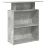 Mostrador de recepción gris hormigón 100x40x104 cm en Oficina | Comprar online en Foru.es