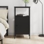 Mesita de noche madera de ingeniería negra 41x31x80 cm de vidaXL, Mesitas de noche - Ref: Foro24-825923, Precio: 47,67 €, Des...