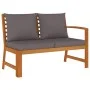 Juego comedor jardín y cojines 7 piezas madera maciza acacia de vidaXL, Conjuntos de jardín - Ref: Foro24-3154969, Precio: 74...