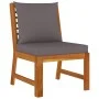 Juego comedor jardín y cojines 7 piezas madera maciza acacia de vidaXL, Conjuntos de jardín - Ref: Foro24-3154969, Precio: 74...