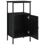 Mesita de noche madera de ingeniería negra 41x31x80 cm de vidaXL, Mesitas de noche - Ref: Foro24-825923, Precio: 47,67 €, Des...