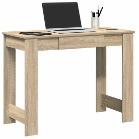 Escritorio madera contrachapada color roble sonoma 100x45x75 cm en Oficina | Comprar online en Foru.es