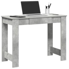 Escritorio de madera contrachapada gris hormigón 100x45x75 cm en Oficina | Comprar online en Foru.es