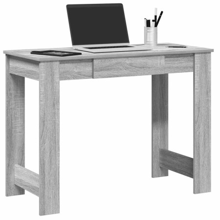 Escritorio de madera contrachapada gris sonoma 100x45x75 cm en Oficina | Comprar online en Foru.es