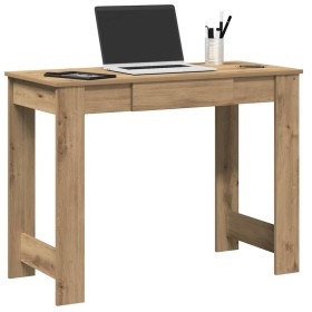 Escritorio de madera de ingeniería roble artisan 100x45x75 cm en Oficina | Comprar online en Foru.es