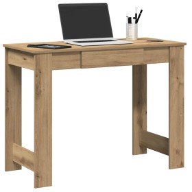 Escritorio de madera de ingeniería roble artisan 100x45x75 cm en Oficina | Comprar online en Foru.es