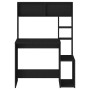 Escritorio con estantes madera contrachapada negro 100x45x140cm en Oficina | Comprar online en Foru.es