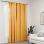 Blackout curtain with hooks yellow linen look 290x245 cm by vidaXL, Curtains and curtains - Ref: Foro24-321199, Price: 42,13 ...