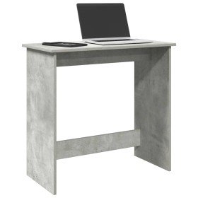 Escritorio de madera contrachapada gris hormigón 80x40x75 cm en Oficina | Comprar online en Foru.es