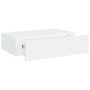 Estantes de pared con cajón 2 uds MDF blanco 40x23,5x10 cm de vidaXL, Estantes y estanterías - Ref: Foro24-330242, Precio: 63...