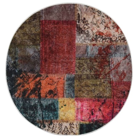 Alfombra lavable patchwork antideslizante multicolor φ120 cm de vidaXL, Alfombras - Ref: Foro24-337969, Precio: 34,96 €, Desc...