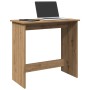 Escritorio de madera de ingeniería roble artesano 80x40x75 cm en Oficina | Comprar online en Foru.es