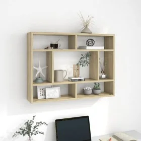 Estantería de pared madera contrachapada color roble 75x16x55cm de vidaXL, Estantes y estanterías - Ref: Foro24-803005, Preci...