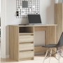 Escritorio de madera de ingeniería roble Sonoma 102x50x75 cm en Oficina | Comprar online en Foru.es