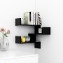 Estante de esquina de pared madera ingeniería negro 40x40x50 cm de vidaXL, Estantes y estanterías - Ref: Foro24-807225, Preci...