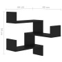 Estante de esquina de pared madera ingeniería negro 40x40x50 cm de vidaXL, Estantes y estanterías - Ref: Foro24-807225, Preci...