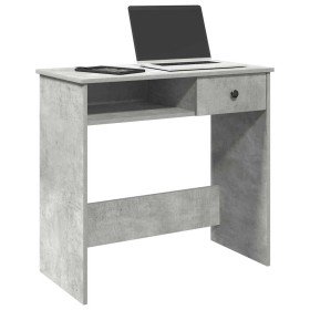 Escritorio de madera contrachapada gris hormigón 80x40x75 cm en Oficina | Comprar online en Foru.es