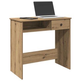 Escritorio de madera de ingeniería roble artesano 80x40x75 cm en Oficina | Comprar online en Foru.es