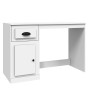 Escritorio con cajón madera contrachapada blanco 115x50x75 cm de vidaXL, Escritorios - Ref: Foro24-816472, Precio: 84,69 €, D...