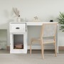 Escritorio con cajón madera contrachapada blanco 115x50x75 cm de vidaXL, Escritorios - Ref: Foro24-816472, Precio: 84,69 €, D...