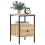 Mesita de noche madera de ingeniería roble Sonoma 34x36x50 cm de vidaXL, Mesitas de noche - Ref: Foro24-826045, Precio: 46,31...