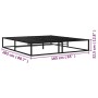 Estructura de cama de metal negra 160x200 cm de vidaXL, Camas y somieres - Ref: Foro24-324789, Precio: 119,81 €, Descuento: %