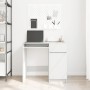 Escritorio blanco 86x49x76 cm madera de ingeniería en Oficina | Comprar online en Foru.es