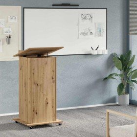 Podio Roble artesanal 55 x 55 x 107 cm Madera de ingeniería en Oficina | Comprar online en Foru.es
