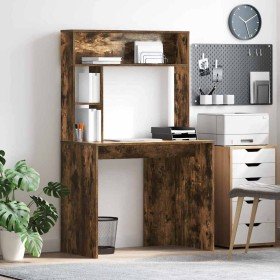 Escritorio Roble ahumado 91 x 50 x 149 cm Madera de ingeniería en Oficina | Comprar online en Foru.es