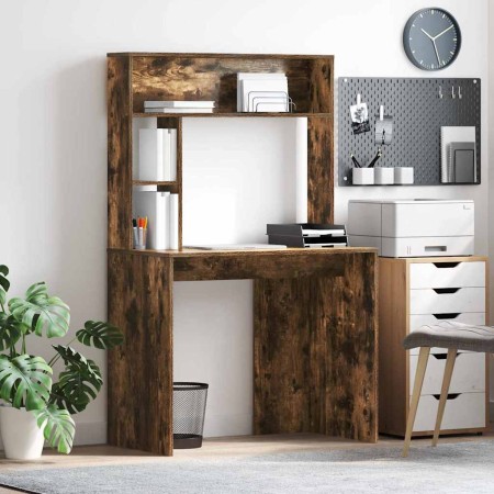 Escritorio Roble ahumado 91 x 50 x 149 cm Madera de ingeniería en Oficina | Comprar online en Foru.es
