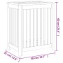 Cesto de la ropa sucia madera maciza de teca 50x35x60 cm de vidaXL, Cestas para ropa - Ref: Foro24-340759, Precio: 83,41 €, D...