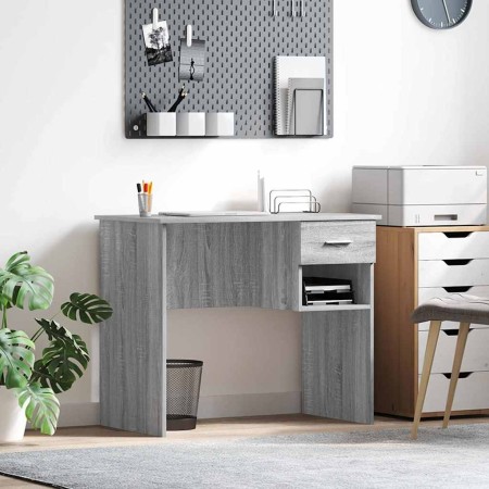 Escritorio Gris Sonoma 90 x 49 x 75 cm Madera de ingeniería en Oficina | Comprar online en Foru.es