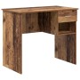 Escritorio con cajón Madera envejecida 90 x 49 x 75 cm en Oficina | Comprar online en Foru.es